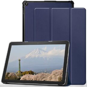Case Compatible with for Amazon fire HD 10 2021 / HD 10 Plus Tablet Cases Auto Sleep Function Slim Light-Weight PU Leather Smart Tablet Shell Cover Foldable Stand Case Fit (Black)