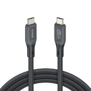 Mokin USB4 كابل لـ Thunderbolt 4 كبل 40 جيجابت في الثانية نقل التاريخ PD3.1 240W ، 48V/5A Single 4K/5K@60Hz USB4 كابل متوافق مع Thunderbolt 4/3 كابل