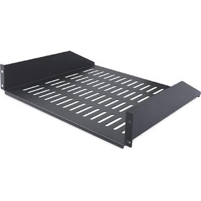 StarTech.com 2U Vented Server Rack Shelf, 16in/41.5cm Mounting Depth, for 19" Rack/Cabinet, SPCC Steel, Max 44lb/20kg