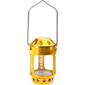 Hiking Candle Lamp Night Fishing Hangings Outdoor Camping Aluminum Alloys Candle Lamp for Outdoor Camping Angling, Gold