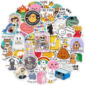 200PCS Funny Saying Stickers for Adults, Hilarious Funny Quote Stickers Pack for Laptop Work Water Bottle Bumper Hard Hat Cool Vinyl Decals