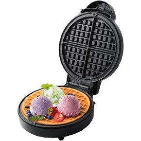 Round Classic Waffle Maker-Belgian Waffle Maker With Nonstick Surface For Easy Cleaning - Great Holiday Gift