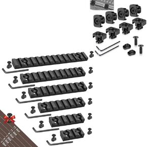 3 5 7 9 11 13 Slots Single Picatinny Aluminum Accessory Rail and 8 PCS Pressure Switch Cable GuidesSingle Picatinny Aluminum Accessory Rail and Pressure