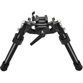 Tactical Adjustable V10 Carbon Fiber Rifle Bipod with QD Picatinny/Weaver Rail Mount Base
