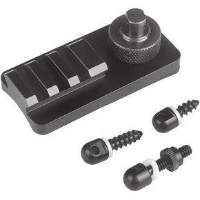 Rifle Bipod Adapter, Picatinny Weaver Rail Mount, 3-Slot Aluminum, Sling Swivel Stud, Black
