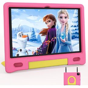 JREN Kids Table 10.1" ｜Android 14 Tablet for Kids｜64GB Storage｜Octa-Core｜WiFi ｜Cameras｜Parental Control｜Kids Content｜Case Included Great Gift for Children Ages 3-12 Years Old Blue