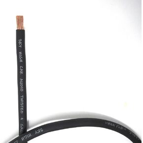 100 ft OFC 4 Gauge Oversized Black Power Ground Wire Sky High Car Audio