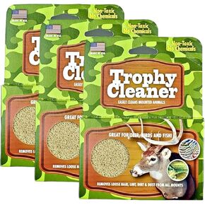 Sparkle Plenty Animal Trophy Mount Cleaner for Taxidermy Animals - Dry Cleaning Sponge for Taxidermy Wall Decor & Tall Trophy Deer Antlers Mount - Rubber Sponge Cleaner Pack for Home Cleaning (3 Pack)