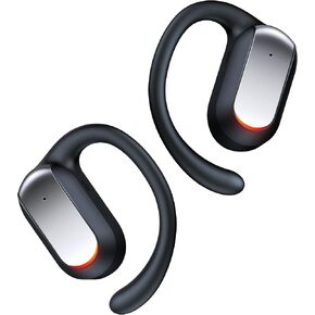 TAGRY Open Ear Headphones 48Hrs Playtime Bluetooth 5.4 Earbuds,Open Ear Buds with Secure Fit,IPX7 Waterproof Sport Open Ear Earbud with Earhook, Wireless Earphones for Gym Running Fitness Black