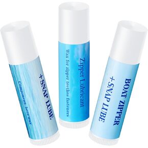 BBTO Snap and Zipper Lubricant Zip Wax for Boat Care Marine Snap Lube Stick Tube for Boat, Canvas, Wetsuit Drysuit