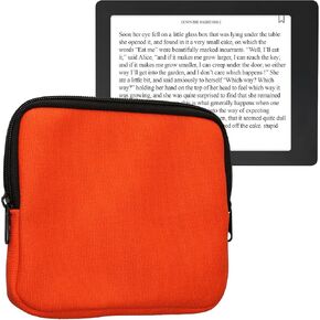 kwmobile Canvas Protective Cover Compatible with 6,8-7" eReader Cover - Canvas Cover for e-Reader with Zip - Grey