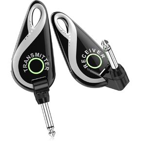 H1 Wireless Guitar System 2.4 GHz, Professional Starter Rechargeable Audio Wireless Guitar Transmitter Receiver for Guitar, Bass, Electronic Instruments