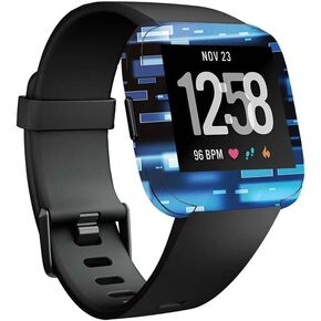 MightySkins Skin Compatible with Fitbit Versa Smartwatch - Space Blocks | Protective, Durable, and Unique Vinyl Decal wrap Cover | Easy to Apply, Remove, and Change Styles | Made in The USA