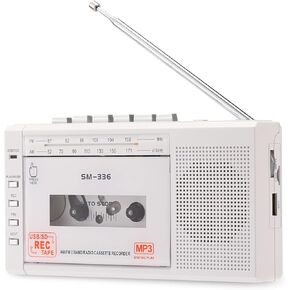 Cassette Player Converter, Portable Cassette to MP3 Music via U Disk/SD Card, Record to Cassettes/USB/SD Card via Mic,Cassette Tape Player with Loud Speaker and Headphone Jack