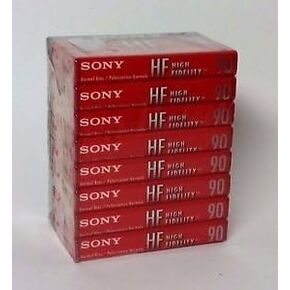SON8C90HFL Audio Cassettes, High Density/Normal Bias, 90 Minutes (45 x 2), 8/Pack