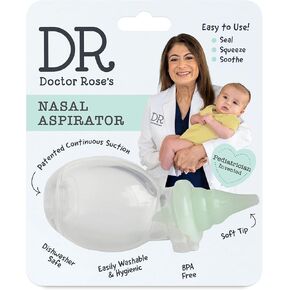 Dr. Rose's Nasal Aspirator for Baby | Baby Nose Sucker and Booger Sucker | Bulb Suction Baby | Nasal Aspirator for Toddler - Pediatrician Designed Baby Aspirator