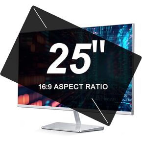 25 Inch Computer Privacy Screen Filter 21.81Inx12.28In - Anti-Spy Data Security Computer Screen Privacy Shield - Anti Blue Light - Anti Glare Screen Protector Film,16:9 Widescreen Monitor