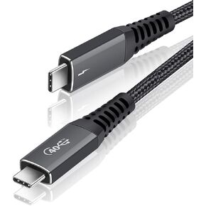 Thunderbolt 4 Cable, 6.6FT USB4 Certified USB-C to USB C Cable - 8K Display/40Gbps/240W Charging Cord for iPhone 16, MacBook, Monitor, Hub, Docking Station