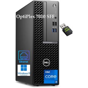 Dell OptiPlex 7010 SFF 7000 Business Desktop Computer, 12th Gen Intel 4-Core i3-12100 (Beat i5-10600), 64GB DDR4 RAM, 2TB PCIe SSD, WiFi Adapter, RJ-45, HDMI, DisplayPort, KB & Mouse, Windows 11 Pro