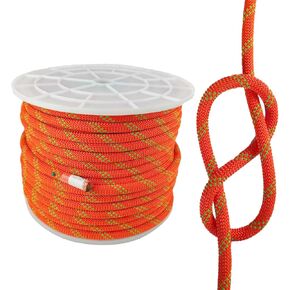 UIAA Static Climbing Rope 10.5mm, 45M(150FT) Nylon Kernmantle Rappelling Rope for Survival Rescue Cord Rock Mountaineering Climbing Hauling