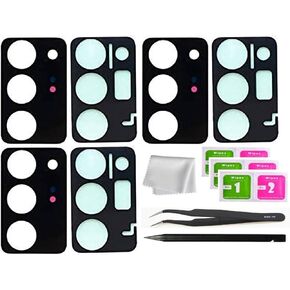Black Note 20 Ultra Camera Glass [3Pcs] Replacment for Galaxy Note 20 Ultra +Repalr Tools (Black)