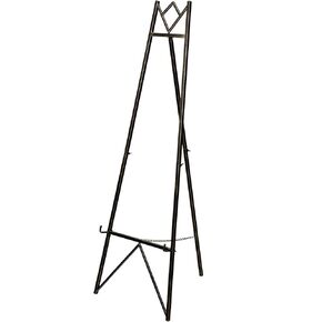 58 Inch Iron Adjustable Arts & Crafts Easels,Metal Easel Stand with Chain Support for Mirror,Floor Easels for Display Wedding Sign(Gold)