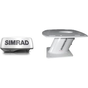 Simrad HALO20+ 36NM 20" Radar with 60RPM, Collision Avoidance & VelocityTrack + Scanstrut APT-150-01 Aluminum Powertower for Radomes - 6"