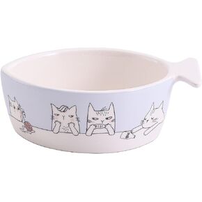 BICO COLLULFULL ANTEN PAW FISH على شكل وعاء Cat Cat ، للقطط والقطار ، غسالة الصحون آمنة