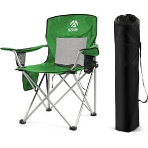 Camping Chair, Oversized Folding Chair with Canopy, Portable Outdoor Chair with Arms, Cup Holder and Carry Bag for Camping, Fishing, Beach, and Sports, Burgundy