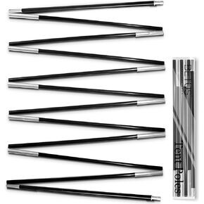 Betus Aluminum Tent Poles Replacement - Pre-Assembled Black Tent Pole for Hiking & Camping - Easy to Install Outdoor Tent Repair Rod (12Ft)