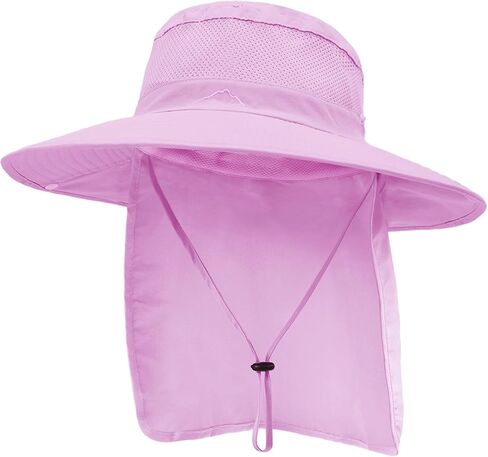 Outdoor Sun Hats with Stowable Neck Flap for Men Women UPF 50+ Mesh Summer Bucket Hat Wide Brim for Fishing Safari Hiking in Saudi Arabia