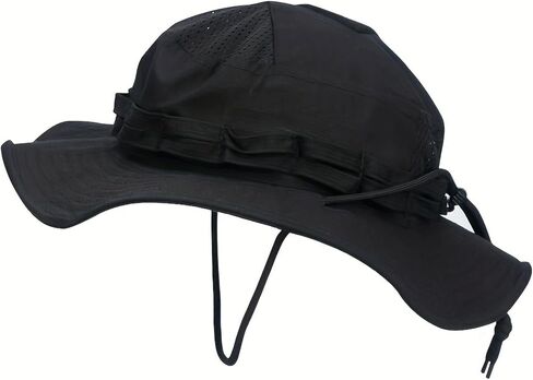Sun Hat Breathable Boonie Hats for Men Women Fishing Safari Bucket Hat Cap Hunting Outdoor Hiking Camping in Kuwait