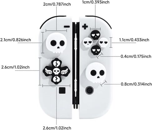 Cute Flower Switch Thumb Grip Caps Compatible with Nintendo Switch/OLED/Lite,Soft Silicone Cross D-Pad Button Caps Set,ABXY Key Buttons Joystick Cap Covers Accessories in Saudi Arabia