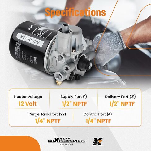 جهاز تجفيف الهواء maXpeedingrods 4324711010 موفر 1200 Plus لـ Wab-co 4324701009، TR4324711010، TR4324711010 مجفف هواء للشاحنة in Saudi Arabia