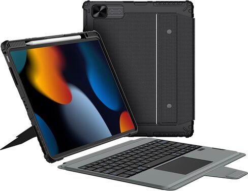 Nillkin for iPad 9th Generation مع لوحة المفاتيح 10.2 بوصة - غطاء الكاميرا الشريحة - حالة لوحة مفاتيح قابلة للفصل مع حامل قلم رصاص ولوحة التتبع لـ iPad 8th Gen/7th Gen in Kuwait