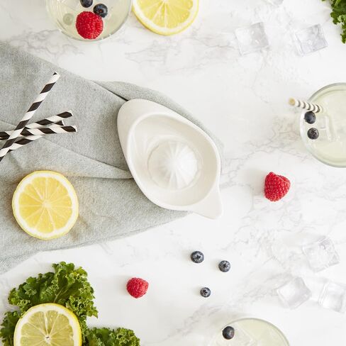 RSVP International Porcelain Kitchen Tool Collection, Citrus Juicer/Stainer, White in Saudi Arabia