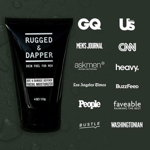 Rugged & dapper - مرطب للوجه رجال + بعد غسول الحلاقة للرجال - صيغة مضادة للشيخوخة مع حمض الهيالورونيك + الببتيدات - المكونات الطبيعية + العطور مجانية - 4 أشهر إمداد - مصنوعة الولايات المتحدة in Kuwait