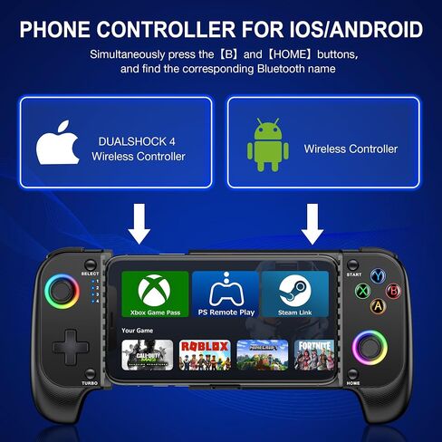AXYBCOOL Wireless Phone Controller for iphone/Android with RGB PlayStation 3 Consoles in Saudi Arabia