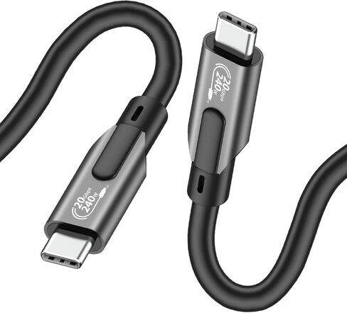 Thunderbolt 4 Cable, 3ft - 20Gbps Data Sync, 240W Fast Charging, Supports 4K@60Hz Thunderbolt Cable [Intel Certified] - Compatible with MacBook, iPhone 15 Series, iPad, and More (Black) in Saudi Arabia