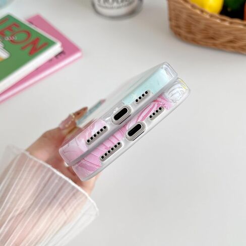 Jmltech for iPhone 16 Pro Max Case Floral Flowers Girly Pink Cute Women Shockproof Flower Oil Painting Aesthetic Flexible Silicone Phone Case for iPhone 16 Pro Max Rose Red in Saudi Arabia