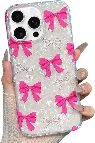 Jmltech for iPhone 16 Pro Max Case Flowers Flowers Girly Pink Cute Women Platrack Flower Plant Plant Aealicible Silicone Phone for iPhone 16 Pro Max Red Red in Kuwait