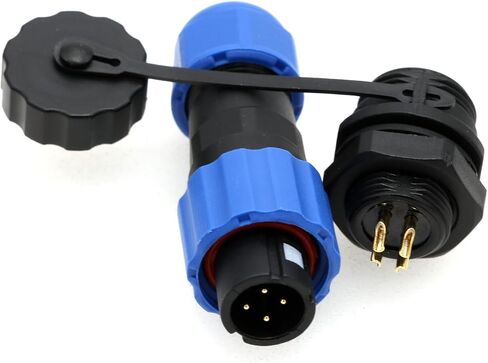 SD13 7 Pin Wire Cable Connector,IP68 Waterproof Aviation Electrical Male Female Round Plug Socket,Back Nut-7Pin Panel Mount Led Connector in Saudi Arabia