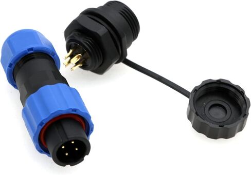 SD13 7 Pin Wire Cable Connector,IP68 Waterproof Aviation Electrical Male Female Round Plug Socket,Back Nut-7Pin Panel Mount Led Connector in Saudi Arabia