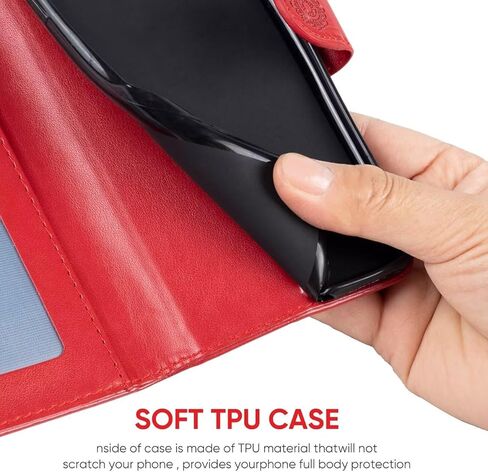 حالة iPhone 15 CASE 6.1 "، Apple 15 Wallet Case مع حامي شاشة الزجاج المقسى ، حامل بطاقة الائتمان من Mandala Leath in Kuwait