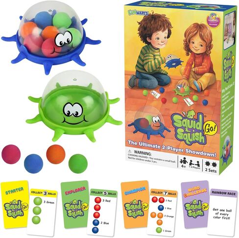 Funwares Colorful Squid Squish: Dynamic Floor Game for Kids, Boosts Kids' Learning and Coordination, Counting and Number Game, Active Play, and Quick Thinking, 2-4 Players, Ages 4-8. in Saudi Arabia