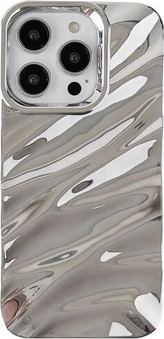 CaseAtive for iPhone 14 Pro Case ، نمط تموج الماء مجعد الموجة شكل ناعم مع حالة iPhone (iPhone 14 Pro ، Wine Red) in Saudi Arabia