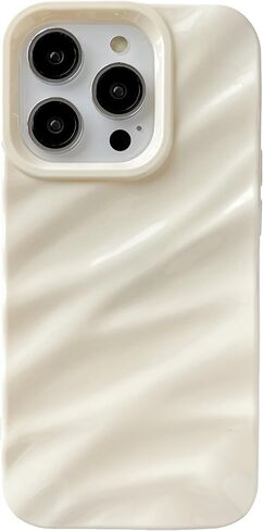 CaseAtive for iPhone 14 Pro Case ، نمط تموج الماء مجعد الموجة شكل ناعم مع حالة iPhone (iPhone 14 Pro ، Wine Red) in Saudi Arabia