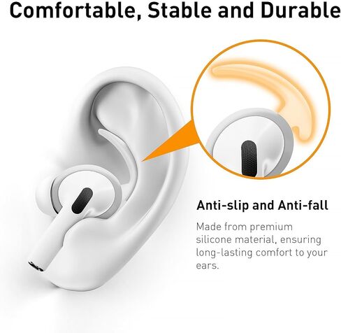 1 Pair Ear Hooks Covers for Apple AirPods Pro 1，Upgraded Anti-Slip Sports Ear Covers Accessories Compatible with AirPods Pro Generation 1 (Pink) in Saudi Arabia