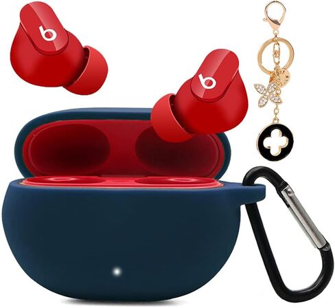 Silicone Case Compatible with Beats Studio Buds Case with Keychain for Beats Studio Buds + (2023) / Beats Studio Wireless Earbuds (Green) in Saudi Arabia