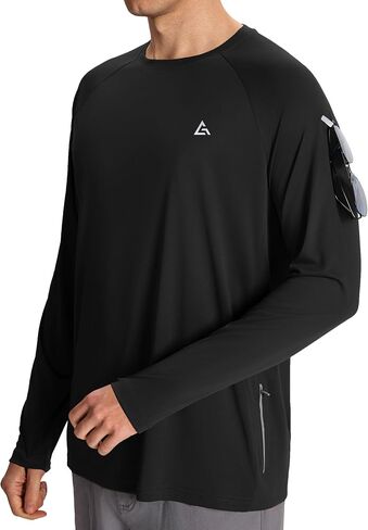 Men’s Sun Protection Shirts UPF 50+ Long Sleeve UV Shirt Rash Guard for Men Quick Dry Swim Fishing Beach Athletic in Saudi Arabia